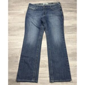 Ariat Jean‎ Women's 40 X 32 R.E.A.L. Rainstorm Icon Blue Cowgirl Western Rodeo